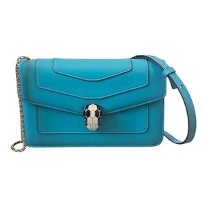 BVLGARI Serpenti Forever Small Crossbody Bag In Blue